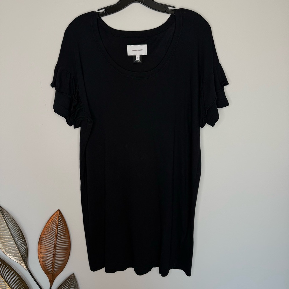 J11 Current Elliott The‎ Ruffle Roadie Dress Black - Picture 3 of 7